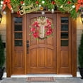 thumbnail image 3 of PuSpu Valentine's Day Decoration Mesh Simulation Flower Wreath Front Door Decoration Festive Home Hanging Wreath 15.74in, 3 of 5
