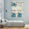 thumbnail image 6 of Summer Surfing Kitchen Curtains Valances and Tiers Set of 3 Surfboard Beach Palm Trees Wood Grain Retro Tier Curtains and Valance with Rod Pocket for Small Windows, 27.5"x36", 6 of 9