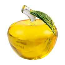 chaungfeng Crystal Apple Ornament, Red Glass Trinket Gift, for Christmas Eve, Holiday Display, Festive Decor