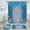 Blue, variant on 4 Pcs Glitter Diamond Shower Curtain Sets, Blue Shiny Drips Bath Decor with Rugs and Toilet Lid Cover, Fresh Color Luxury Texture Colorful Bling Modern Bathroom Curtain with 12 Hooks, 72 x 72 inches