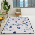 thumbnail image 2 of FREEAM Soft Foam Nursery Area Rugs Floral Peony Rose Red Pink Blue Watercolor Non Slip Play Mats for Kids Boys Girls Playing Room Living Room60x39 inch, 2 of 6