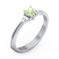thumbnail image 3 of Birthstone Heart Ring with Shoulder Accents - Peridot (August), 3 of 4
