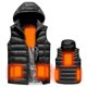 thumbnail image 3 of Chaleco inteligente de otoño e invierno de seguridad cálida con calefacción USB con sombrero para hombres, motocicleta, esquí al aire libre, 3 of 8