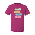 thumbnail image 2 of Positive Vibe Be Kind Brave Thankful Be Yourself Inspirational/Christian Men's Graphic T-Shirt, Fuschia, 4XL, 2 of 3