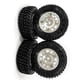 thumbnail image 5 of Vogacara 4 piezas 1/24 llantas de ruedas neumático RC pieza de actualización de plástico duradero llantas de ruedas Rc neumático para Axial Kits de construcción modelo Plata, 5 of 6
