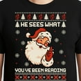 thumbnail image 3 of He Sees What You've Been Reading Bookish Ugly Xmas – T-Shirt, Hoodie & Sweatshirt – Book Lover's Christmas – Readers &, 3 of 6