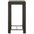 thumbnail image 4 of vidaXL 3 Piece Patio Bar Set with Cushions Poly Rattan Gray, 4 of 73