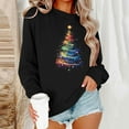 thumbnail image 2 of Christmas Sweatshirts for Womens Fashion Xmas Tree Printed Shirts Christmas Clothing Loose Plus Size Blouses Tops Winter Long Sleeve Crewneck Sweaters Pullover, 2 of 6