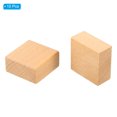 thumbnail image 3 of Uxcell 40x40mm Blank Wood Rubber Stamp Mounts, 10 Pack Wooden Rubber Stamp Handle Hard Wooden Blocks Style 1, Brown, 3 of 5