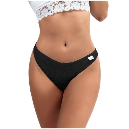 

KDDYLITQ Briefs for Women Panty Low Rise Sporty Cotton Seamless Everyday Black M