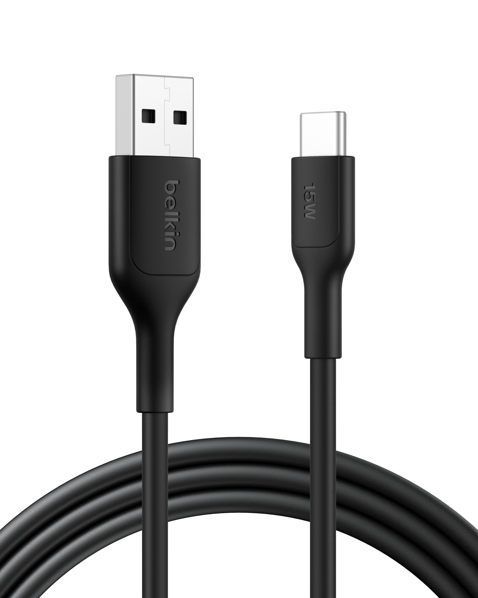 Belkin BoostCharge Eco USB A to USB C Cable (2M/6.6ft. 15W) - Soft, Flexible Fast Charging Cable, Type C Charger Cord for iPhone 16 & 15 Series, Galaxy S25, Pixel 9, iPad Pro, & More - Black (USB 2.0), Belkin BoostCharge Eco USB A to USB C Cable (2M/6.6ft. 15W) - Soft, Flexible Fast Charging Cable, Type C Charger Cord for iPhone 16 & 15 Series, Galaxy S25, Pixel 9, iPad Pro, & More - Black (USB 2.0)