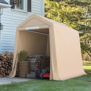 ADVANCE OUTDOOR 6.00 x 8.00 x 7.00 Ft Beige Carport