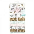thumbnail image 2 of Hudson Baby Infant Girl Cotton Flannel Receiving Blankets Bundle, Modern Pink Safari, One Size, 2 of 2