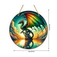 thumbnail image 3 of Luxcidy Dragon Pattern Suncatcher Stained Glass, Dragon Acrylic Suncatcher Stained Glass Effect Window Car Hanging Christmas Ornament Indoor Outdoor Decor Garden Sun Catcher Panel Gifts(D), 3 of 6