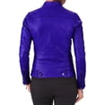 thumbnail image 2 of Celebrity Women's Lambskin Leather Jacket Motorcycle Slim Fit Biker W036, 2 of 3