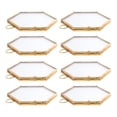 thumbnail image 1 of GUOOL 8PC Nordic ing Floating Photo Frame Hexagon Display Picture Frame Golden, 1 of 9