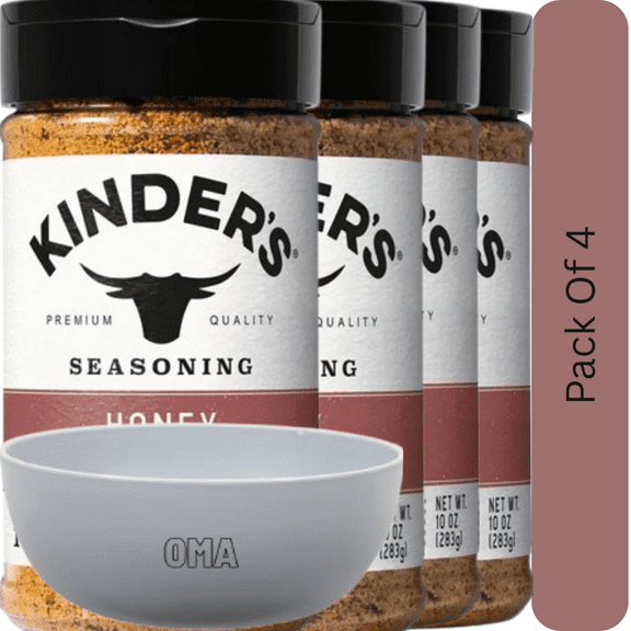Kinder's Honey Chipotle Seasoning, Gourmet Grill Blend, 10 oz. With White Bowl By OMA