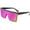 Purple, variant on Women Men Flat Top Shield Sunglasses Oversized Square Rimless Shades UV400 B2470