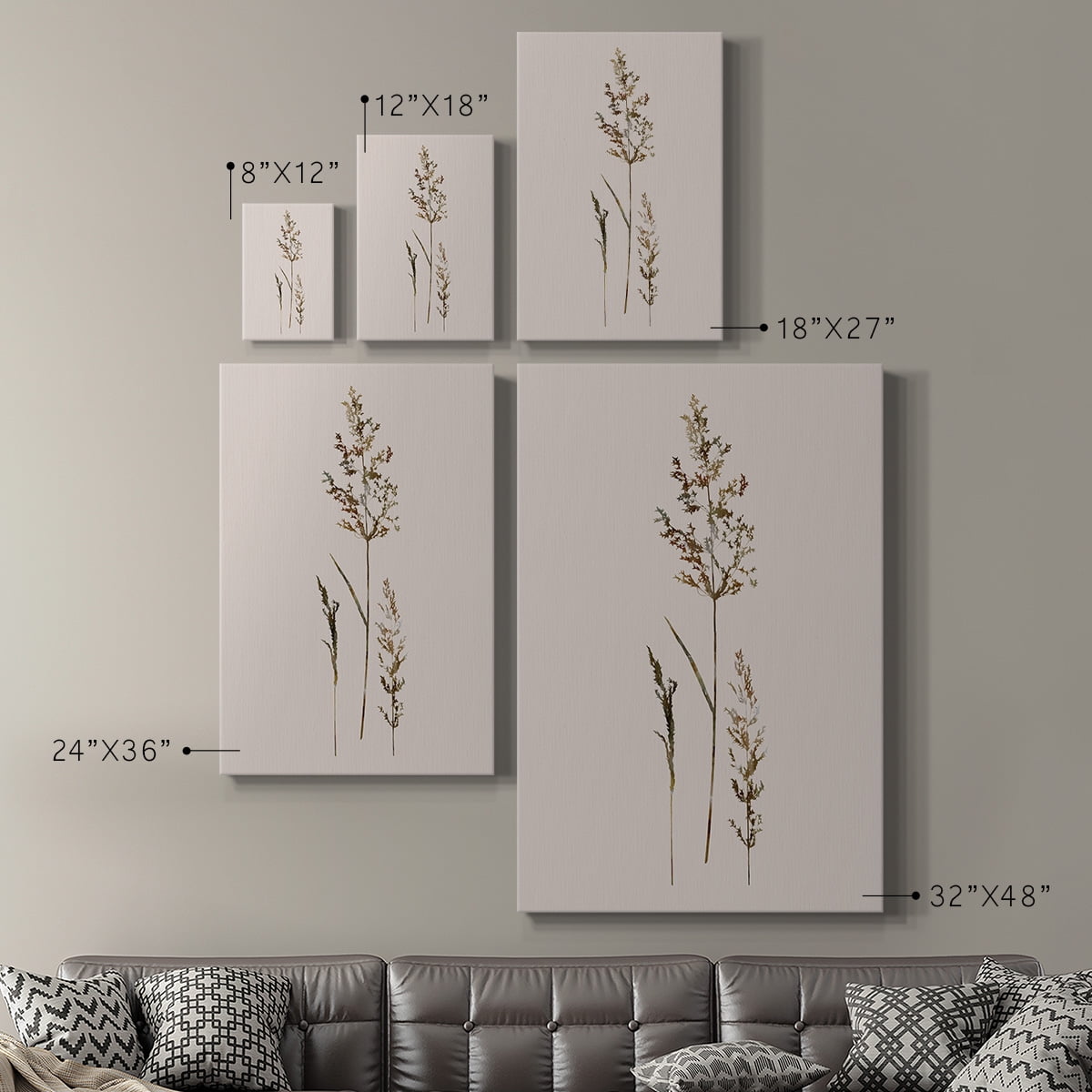Delicate Stems II Premium Gallery Wrapped Canvas - Ready to Hang