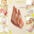 thumbnail image 3 of Dreamtimes 5 PCS Retro Orange Pumpkin Baby Muslin Washcloths, Autumn Face Towel Burp Cloths Ultrasoft Absorbent Cotton Bath Wipes Towels for Newborn Boys Girls, 3 of 7