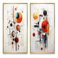 thumbnail image 2 of Designart "Colorful Suprematism Pure composition II" Abstract Suprematism Framed Wall Art Set Of 2 - Multi-Color Abstract Gallery Wall Frame Set For Home Decor, 2 of 6