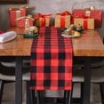 thumbnail image 3 of Dalrosia Buffalo Check Table Runner Cotton Red and Black Plaid Classic Stylish Design for Family Dinner Christmas Holiday Birthday Party Table Home Decoration, 3 of 6