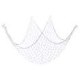 thumbnail image 1 of Uxcell 79 x 39 Pulgadas Red de Pesca Decorativa, Decoraciones de Pared con Red de Pesca para Fiesta con Temática Oceánica, Blanca, 1 of 6