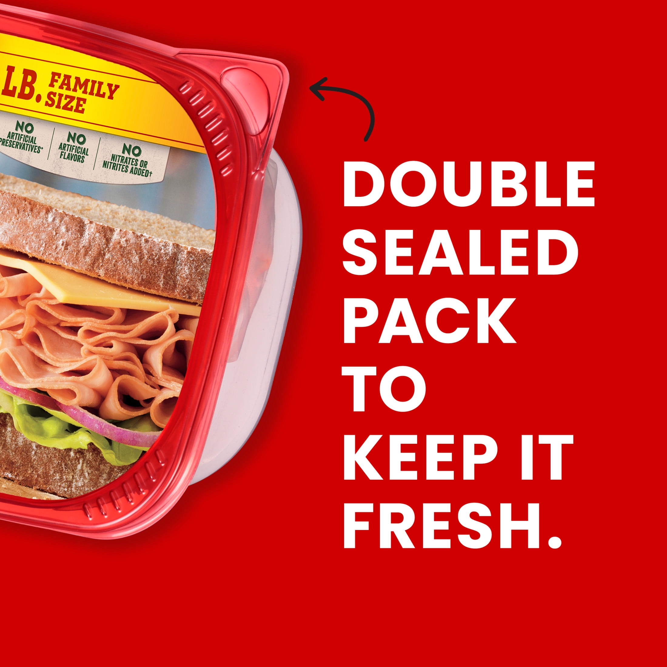 Hillshire Farm Ultra Thin Sliced Refrigerated Lunch & Deli Meats, 16 oz, Smoked Ham Family Size Plastic Resealable Tub