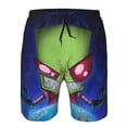 thumbnail image 4 of Invader Zim Men's Beach Shorts Swim Trunks Casual Quick Dry Board Shorts Swimwear with Mesh Lined and Pockets, 4 of 8