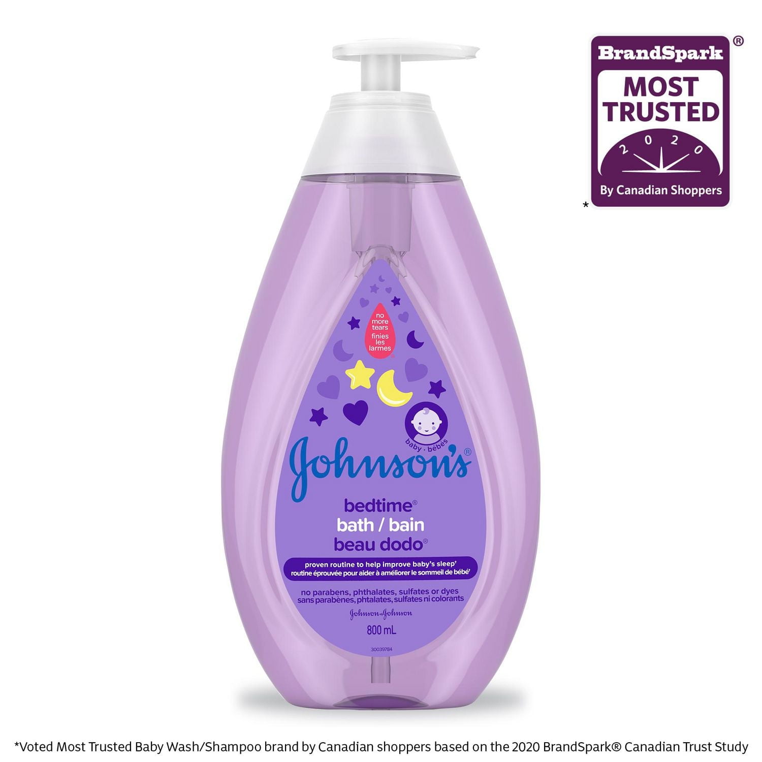 Bain nettoyant pour bébés Johnson's Beau Dodo, grand format de 800 ml