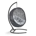 thumbnail image 2 of Modway Encase Sunbrella® Swing Outdoor Patio Lounge Chair in Black Gray, 2 of 8