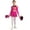 Hot Pink, variant on Aislor Girls Shiny Cheerleading Dance Dress Cheer Leader Birthday Party Dancewear Black 8