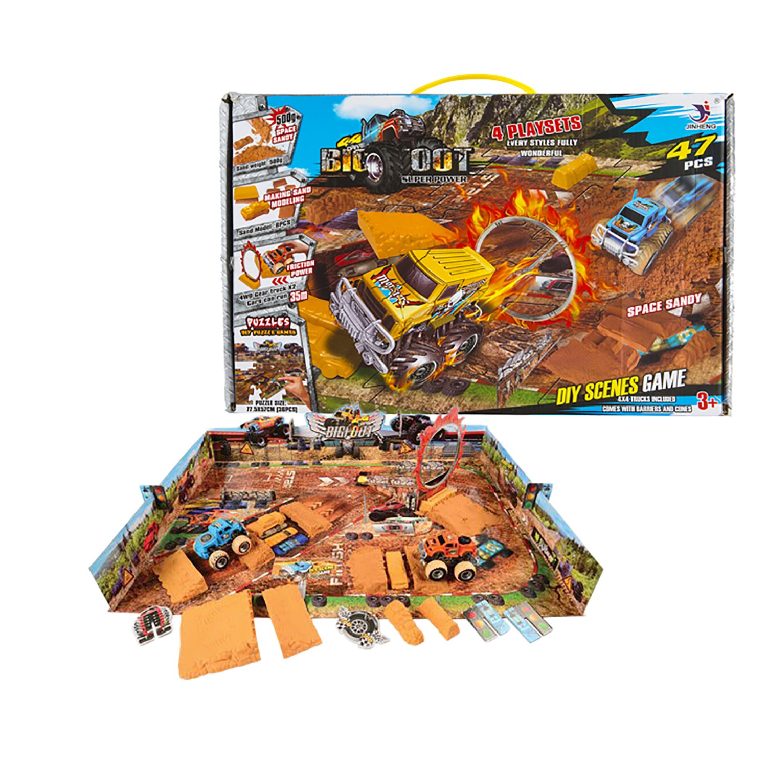 monster truck playset with sand