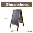 thumbnail image 2 of Ilyapa Wooden Sandwich Board Signs Outdoor A Frame Chalkboard Sign with Eraser & Chalk - Magnetic Sidewalk Sign 20x40 - Chalkboard Easel for Restaurant, Business or Wedding, 2 of 9