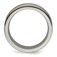 thumbnail image 2 of Grey Titanium Ring Band Wedding Standard Flat Grooved, 2 of 6