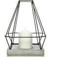 thumbnail image 4 of Hosley 11-Inch Geo Metal Pillar Candle Holder Lantern – Mid Century Modern Candle Decor for Home, Farmhouse, Wedding, Parties & Office – Decorative Iron Candle Holder for Tabletop or Centerpiece, 4 of 10