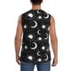 thumbnail image 4 of Fotbe Crescent and Stars Men's Camiseta sin Mangas Estampada para Hombres, Playera Casual para Gimnasio, Entrenamiento, Playa-Small, 4 of 7
