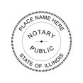 thumbnail image 1 of New IMPRUE Round Self-Inking Notary Seal Rubber Stamp - Illinois, 1 of 3