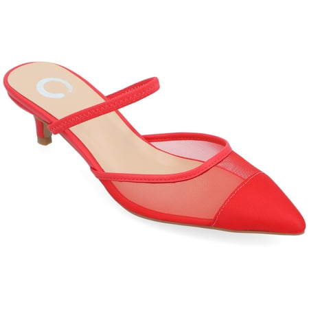 

Journee Collection Womens Allana Slip On Kitten Heel Mule Pump