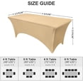 thumbnail image 2 of Fitted Tablecloths Beige Table Clothes for 4 Foot Rectangle Table - Elastic Spandex Massage Bed Table Cover, 2 of 8