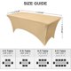 thumbnail image 2 of Laklulu Manteles ajustables color beige para mesa rectangular de 4 pies – Funda de mesa de masaje de spandex elástico, fundas de mesa elásticas sin arrugas para bodas, cumpleaños, banquetes, soporte, 2 of 6