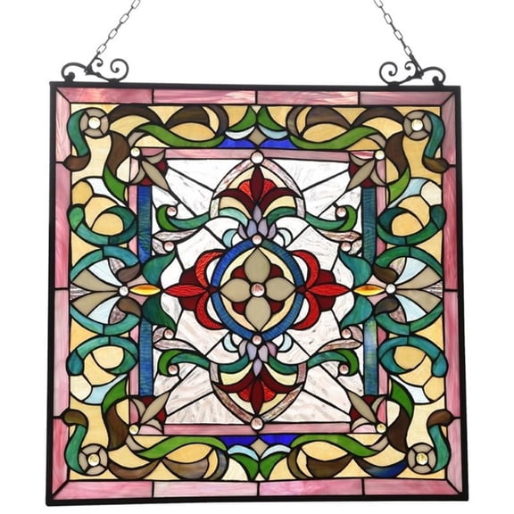 Lighting AYLEE Tiffany-style Victorian Design Window Panel 24" x 25"