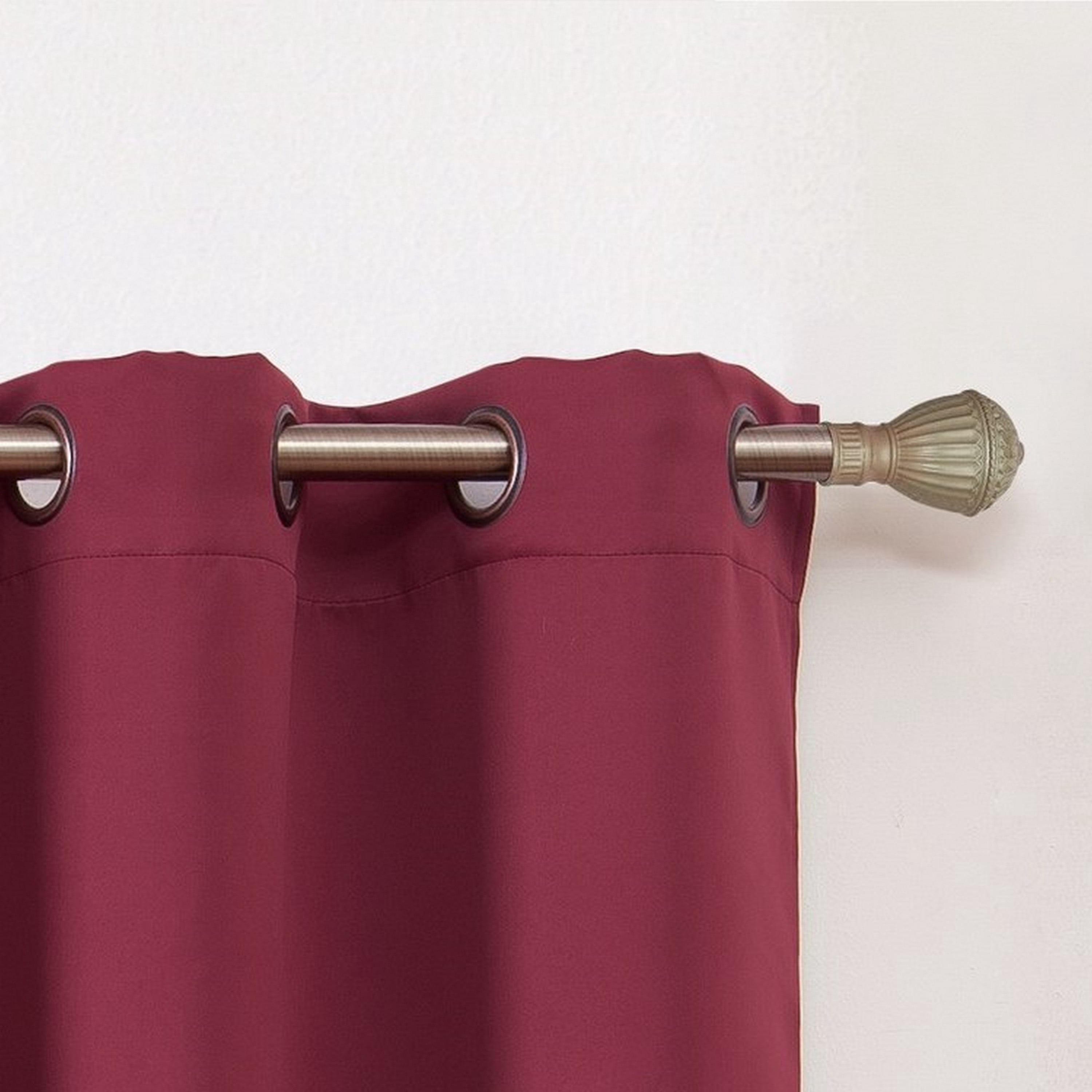 VCNY Home Neil Burgundy Solid Grommet Blackout Curtain Panel, 52" x 63"