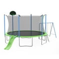 thumbnail image 6 of Triple Tree Trampoline with Slide Swings and Basketball Hoop, Green, 254.00" x 144.00" x 121.20", 6 of 9