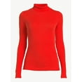 thumbnail image 6 of Free Assembly Women's Fine Ribbed Turtleneck with Long Sleeves, Lightweight, Sizes XS-XXXL, 6 of 7