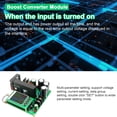 thumbnail image 2 of 900W Boost Converter Constant Current Constant Voltage Module DC9-60V Input DC10- Output Max 15A Current High Precise Voltage Transformer Regulator with 1.77inch TFT Display Multicolor, 2 of 6