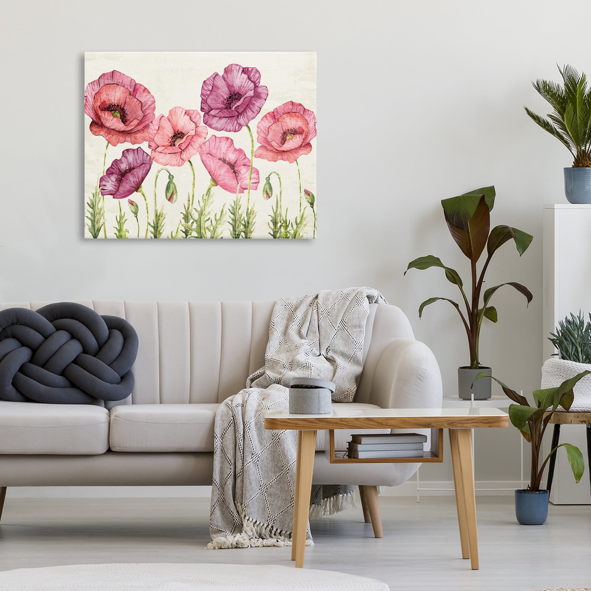 Stupell Industries Poppy Days Vintage Blooms Canvas Wall Art, design by Kim Allen