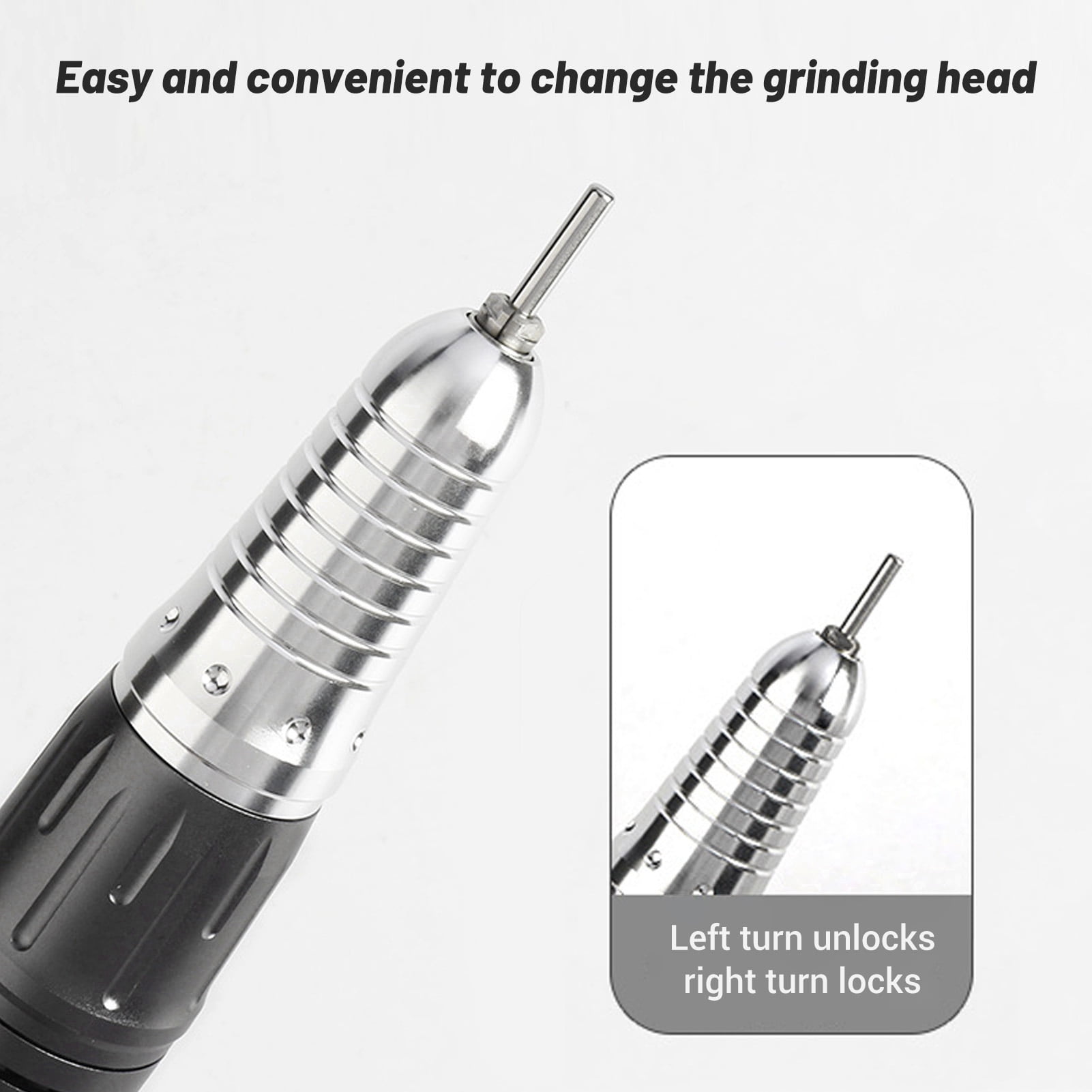 Electric Nail Drill Machine 35000RPM with Foot Pedal and Drill Bits for Salon and Home Use