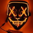 thumbnail image 4 of Máscara emisora de luz de Halloween Black V con Blood Horror Led Mask Ghost Face El Fluorescent Atmosphere Atrezzo - verde fluorescente-Dontodent Kuyhfg Sin marca, 4 of 5
