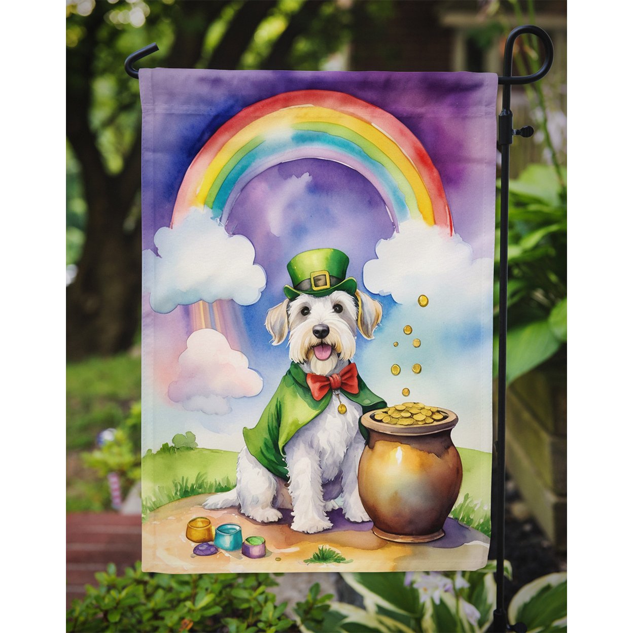Sealyham Terrier St Patrick's Day Garden Flag 11.25 in x 15.5 in